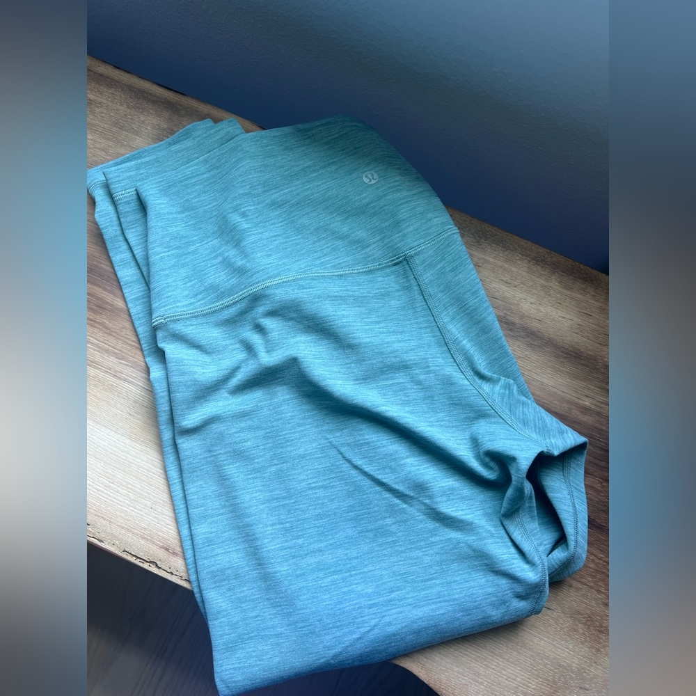 Align High Rise Pant 25" Heather Teal size 14. NWOT
